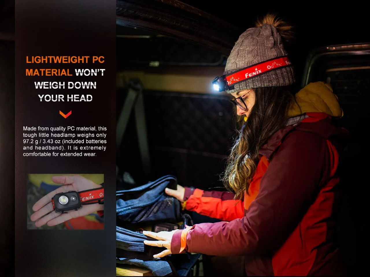 Fenix HL16 Lightweight Outdoor Hiking LED Headlamp - Image 5