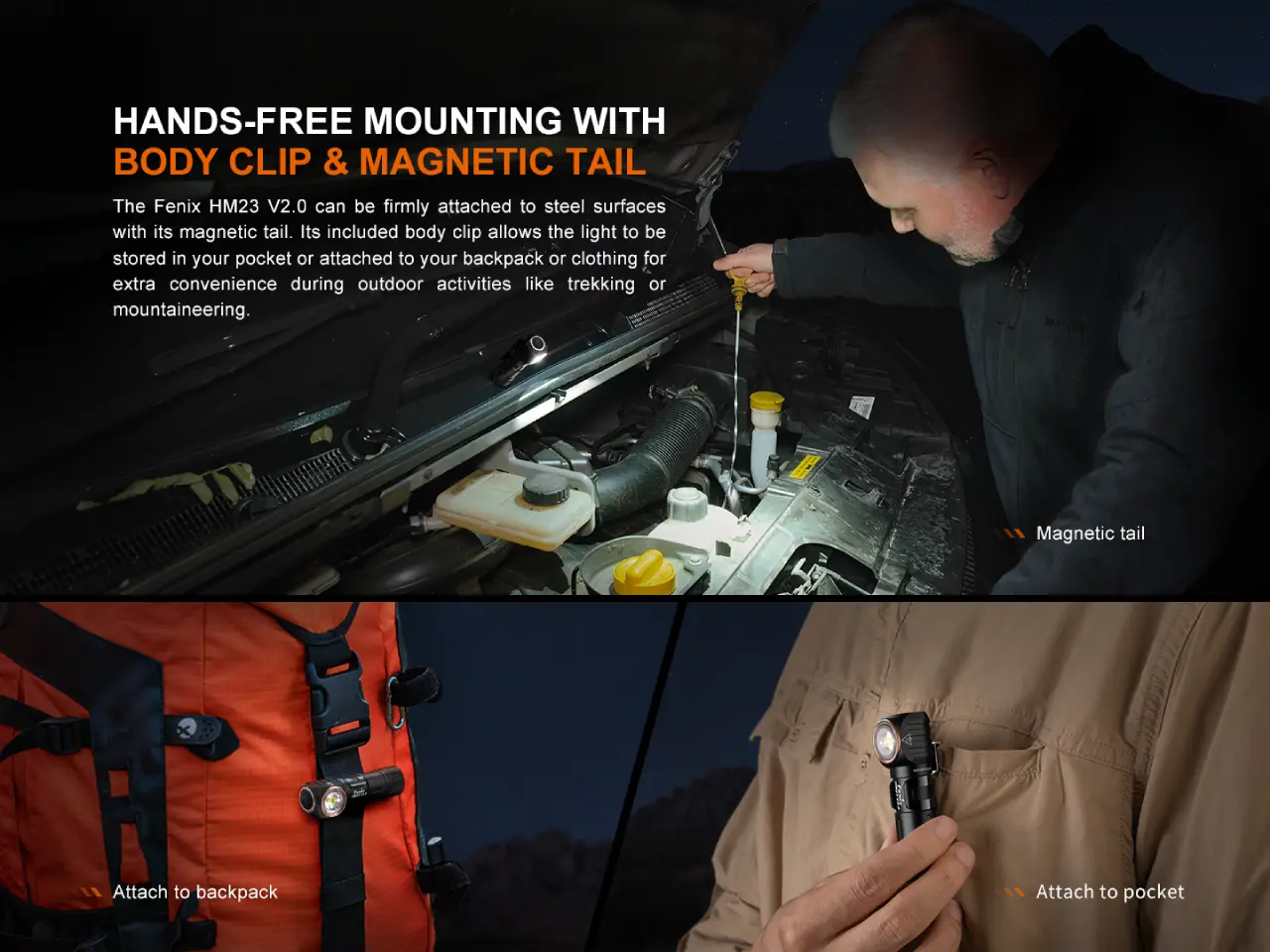 Fenix HM23 V2.0 Lightweight Detachable AA Headlamp - Image 8