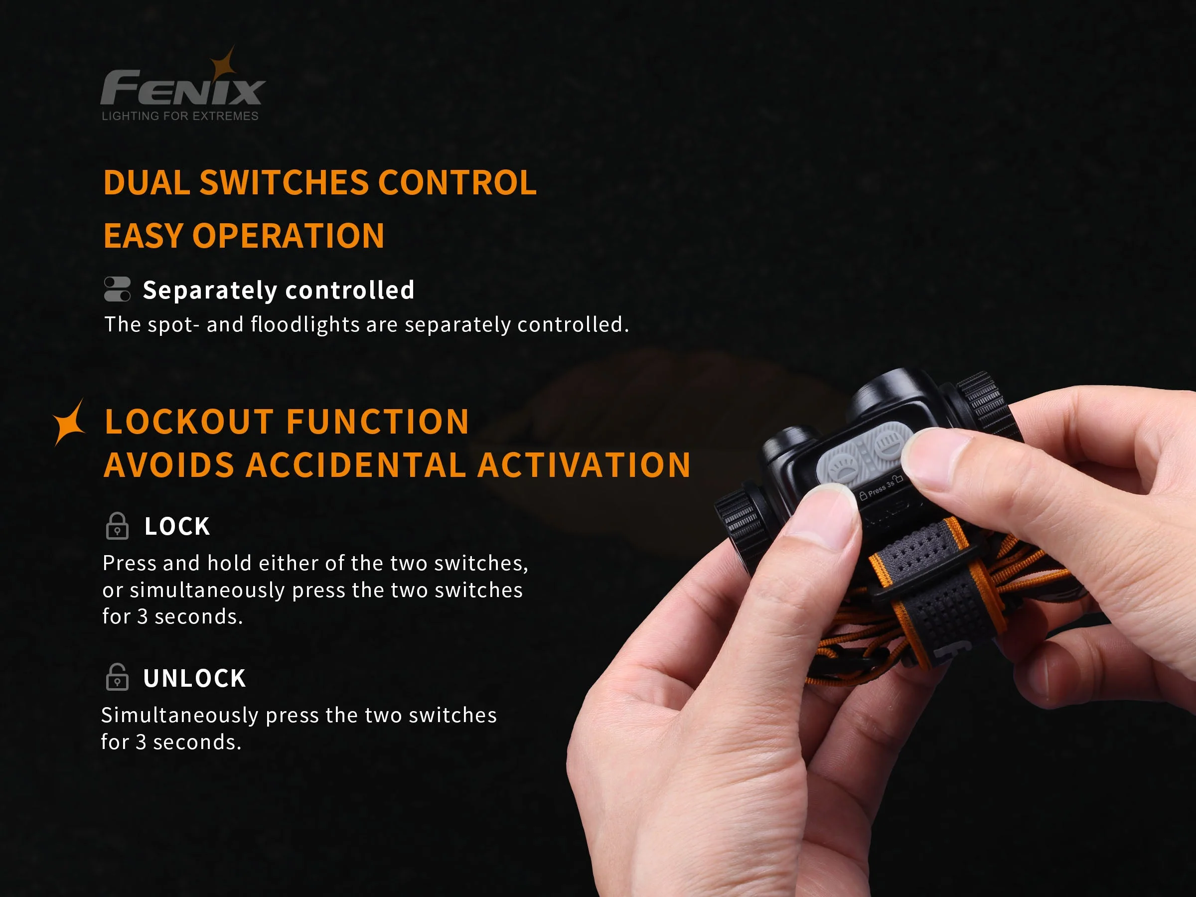 Fenix HM65R Rechargeable LED Headlamp - 1400 Lumens - Image 4