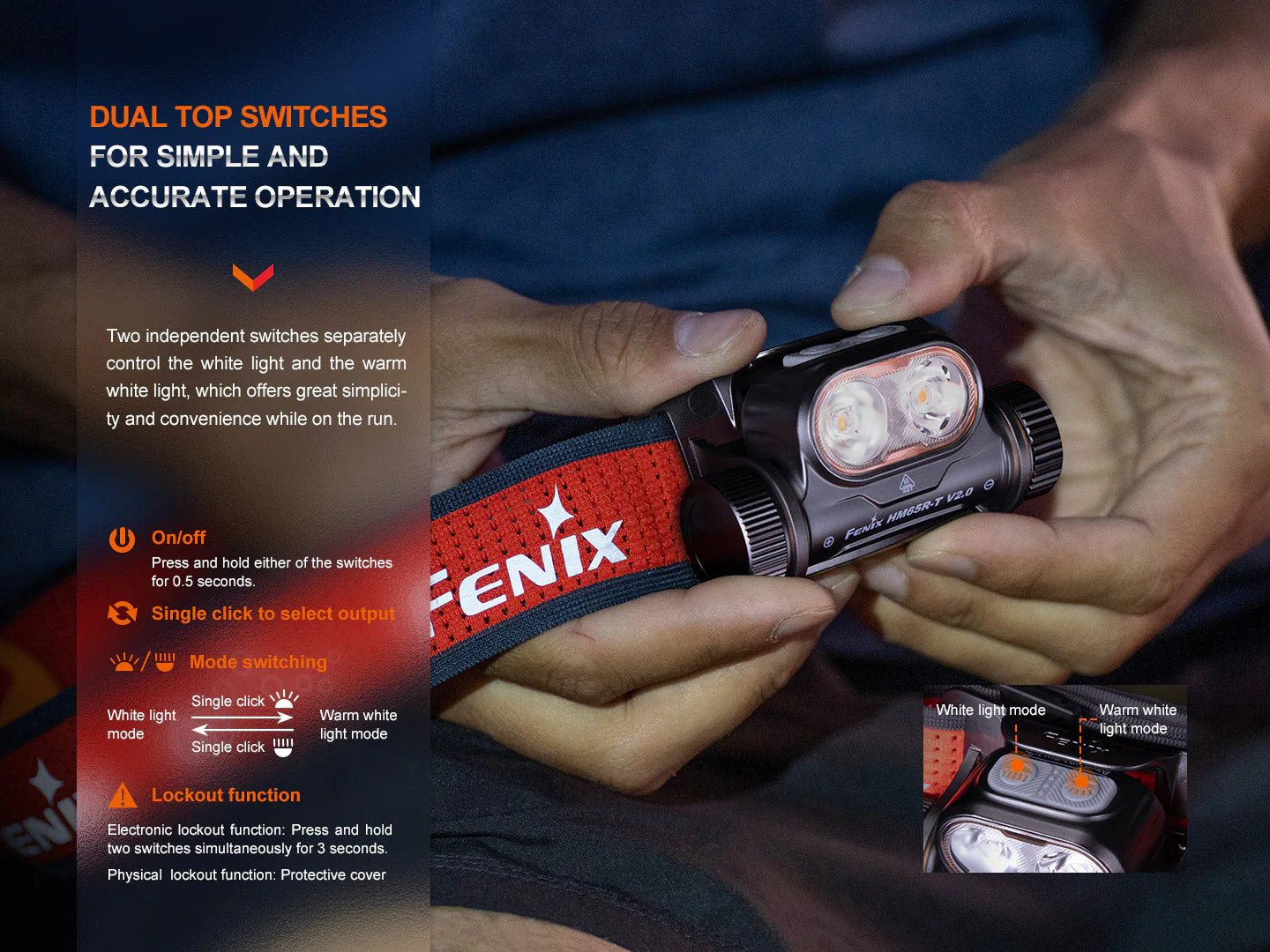 Fenix HM65R-T V2 Rechargeable Lightweight Trail Running Headlamp - Image 12