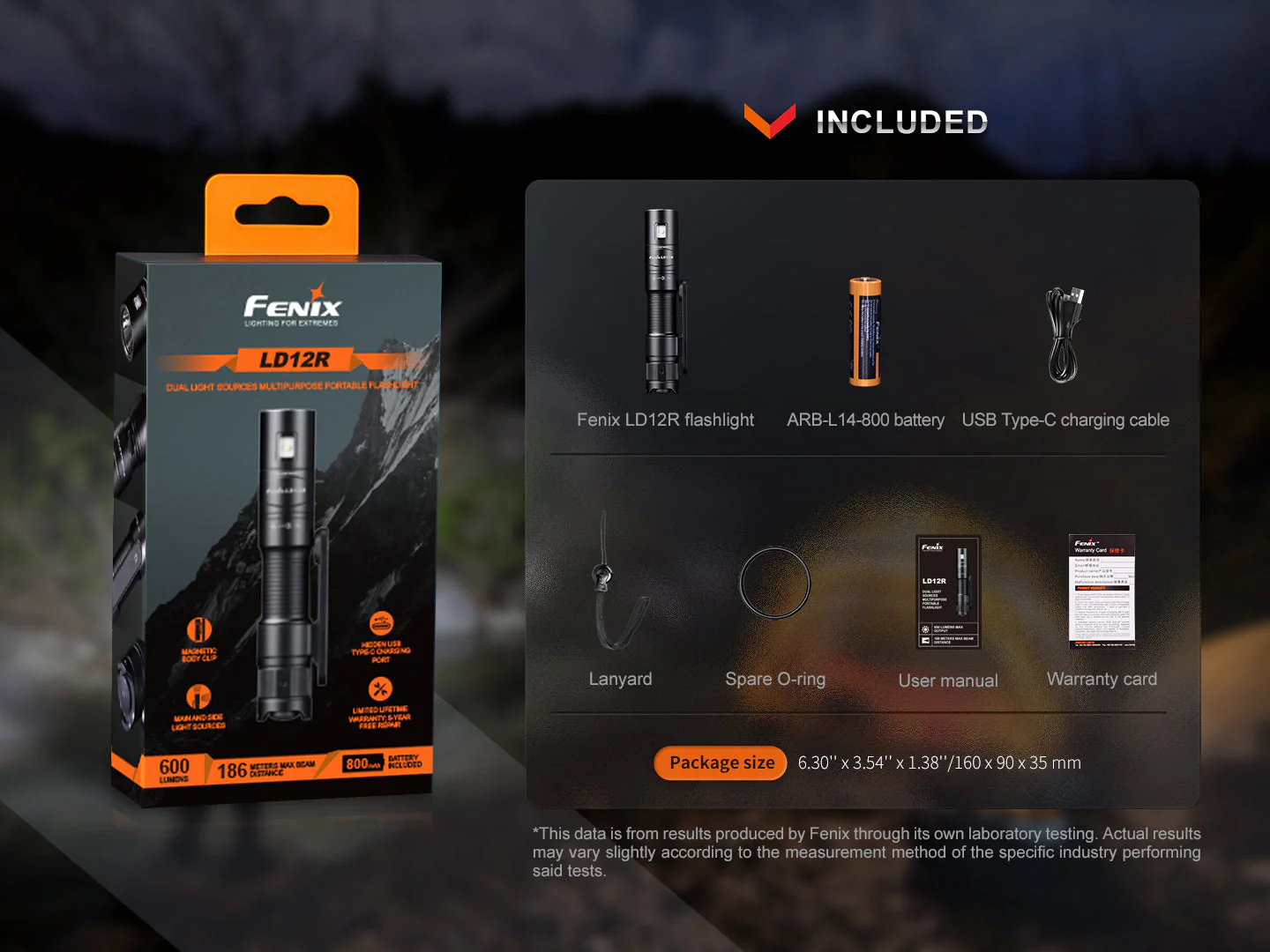 Fenix LD12R Dual Light Flashlight - 600 Lumens - Image 16