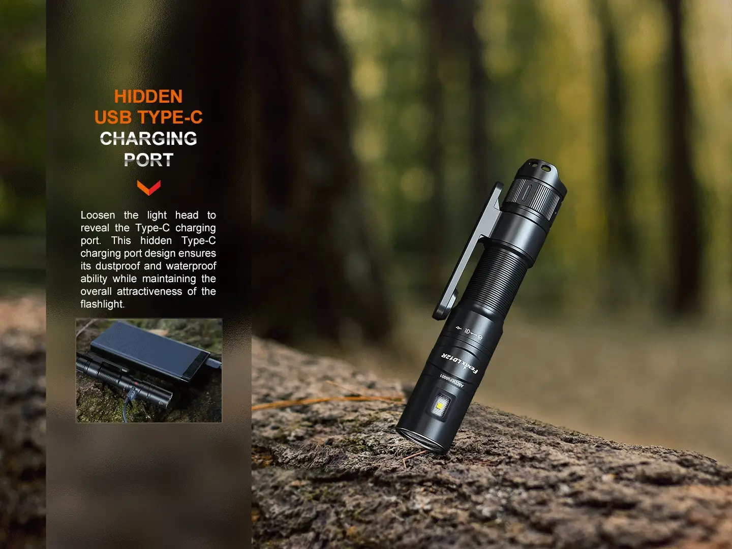 Fenix LD12R Dual Light Flashlight - 600 Lumens - Image 8