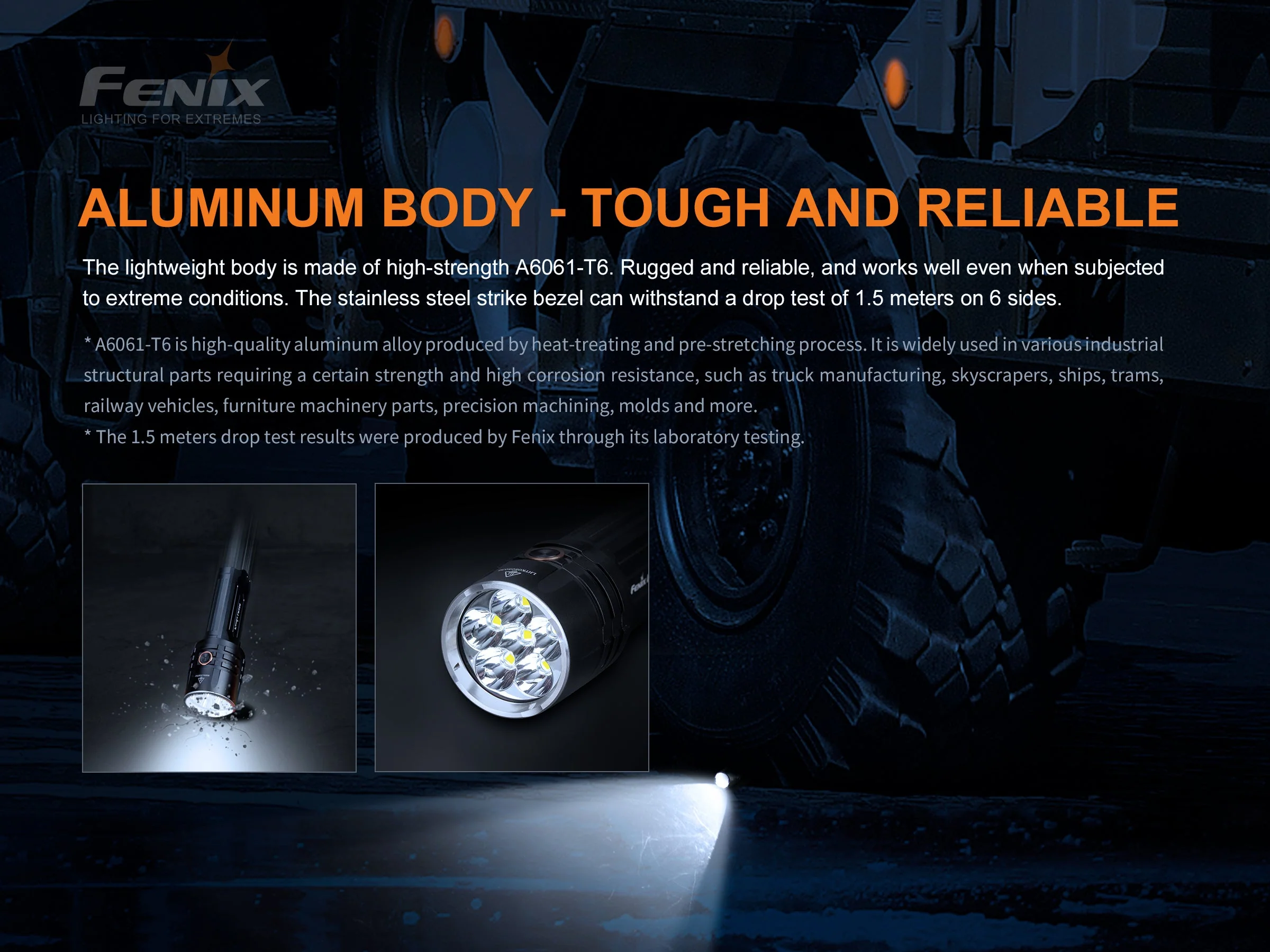 Fenix LR35R Rechargeable LED Flashlight - 10,000 Lumens - Image 11