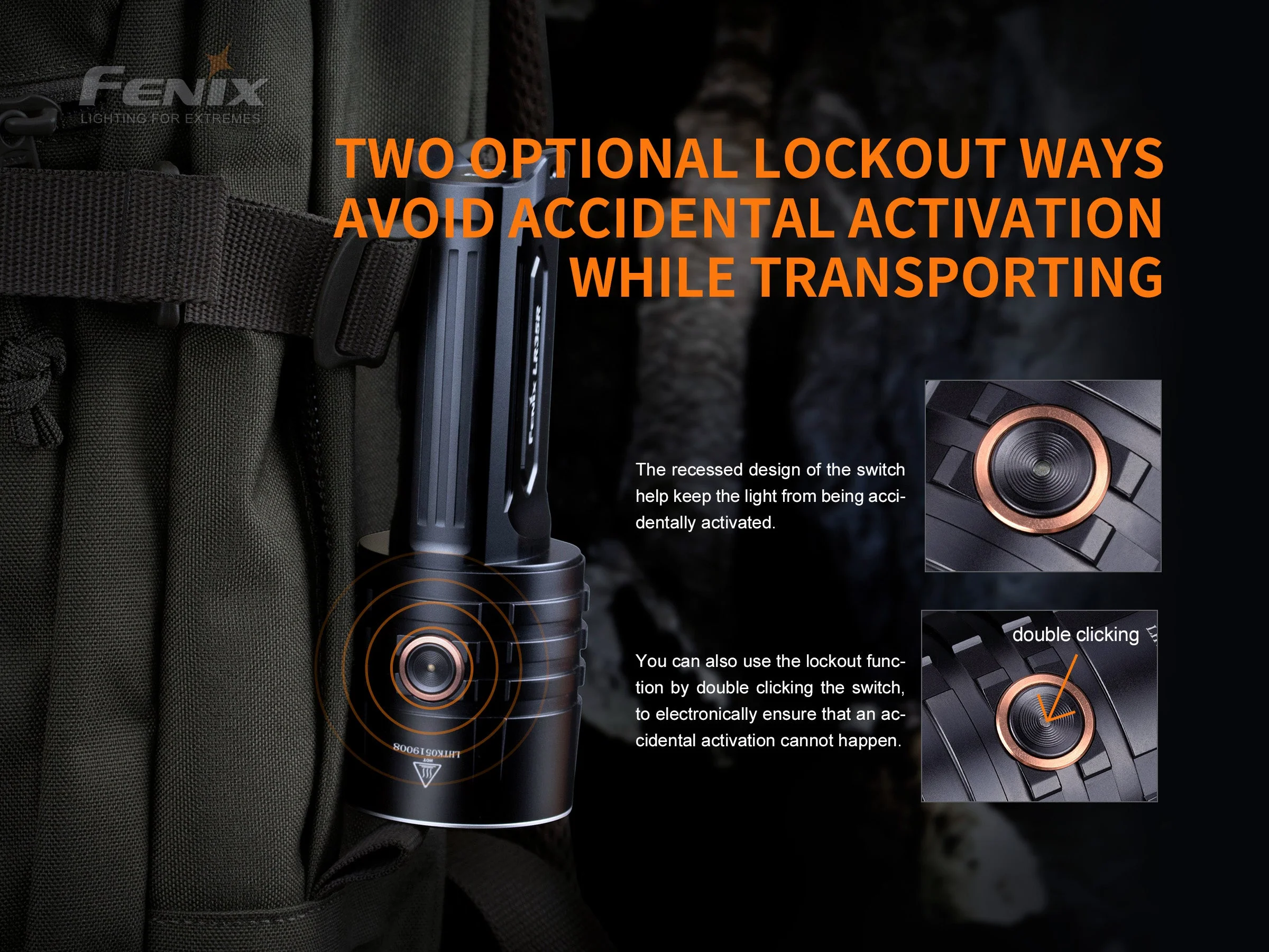 Fenix LR35R Rechargeable LED Flashlight - 10,000 Lumens - Image 9