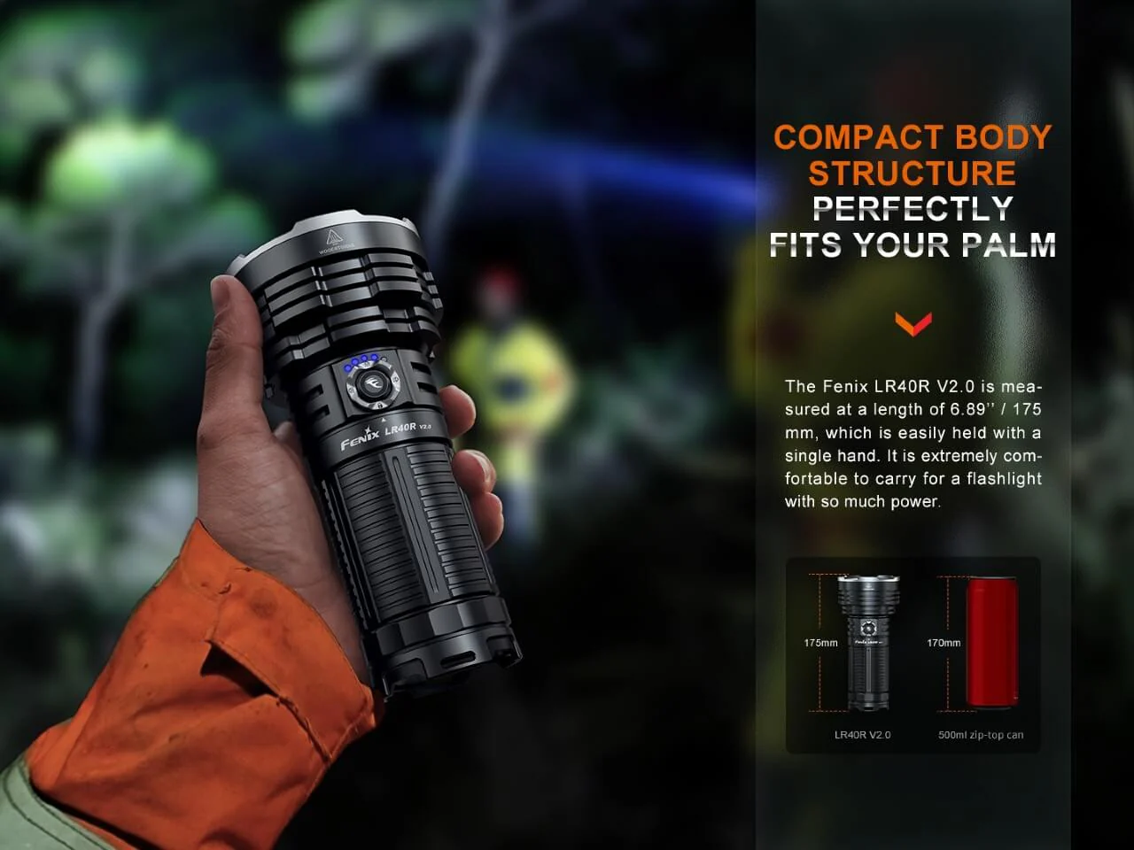 Fenix LR40R V2.0 Rechargeable LED Searchlight - Image 2