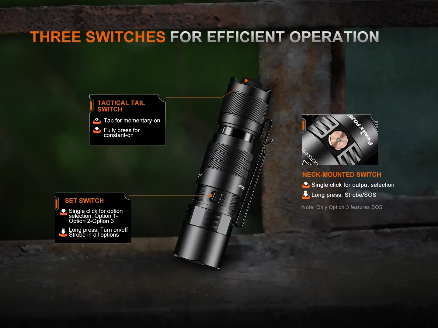 Fenix PD26R ACE Multi-Mode Compact Tactical Flashlight - Image 9
