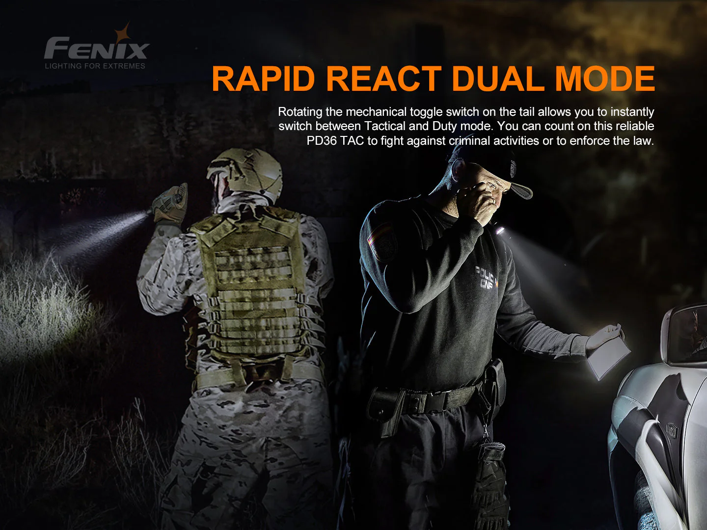 Fenix PD36 TAC Tactical Flashlight - 3000 Lumens - Image 2