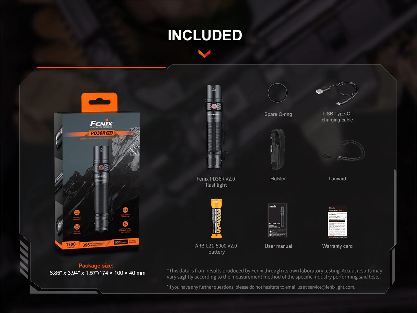 Fenix PD36R V2 Compact Rechargeable Tactical Flashlight - 1700 Lumens - Image 16