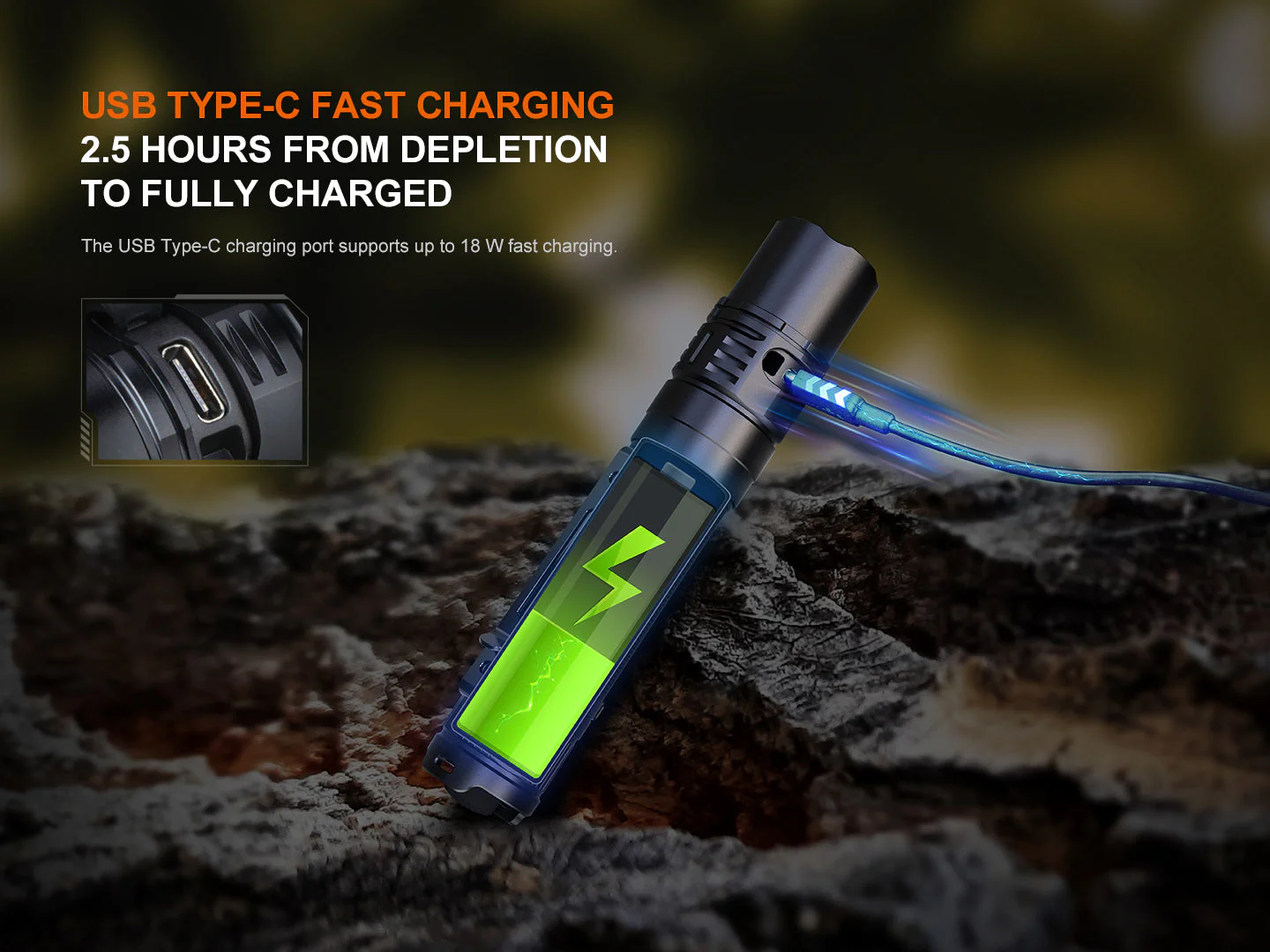 Fenix PD36R V2 Compact Rechargeable Tactical Flashlight - 1700 Lumens - Image 6