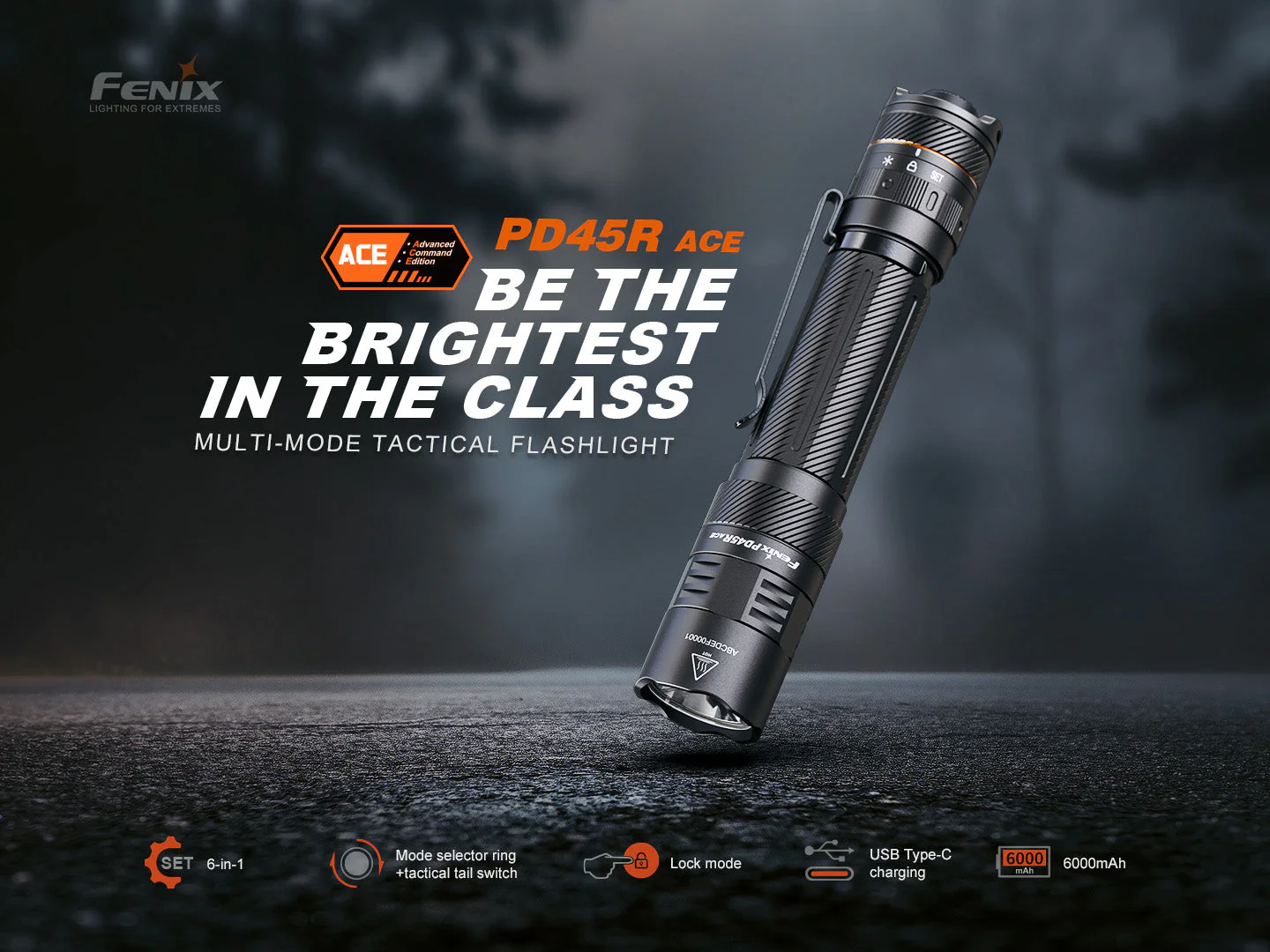 Fenix PD45R ACE Multi-Mode Tactical Flashlight - Image 6