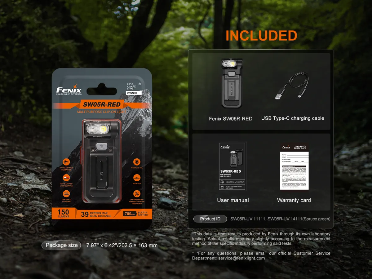 Fenix SW05R Multipurpose Clip-On Light with Red or UV Output - Image 20