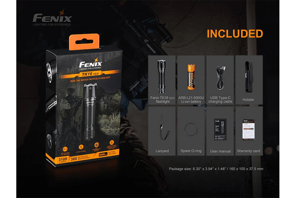 Fenix TK16 V2.0 Tactical Flashlight - 3100 Lumens - Image 15