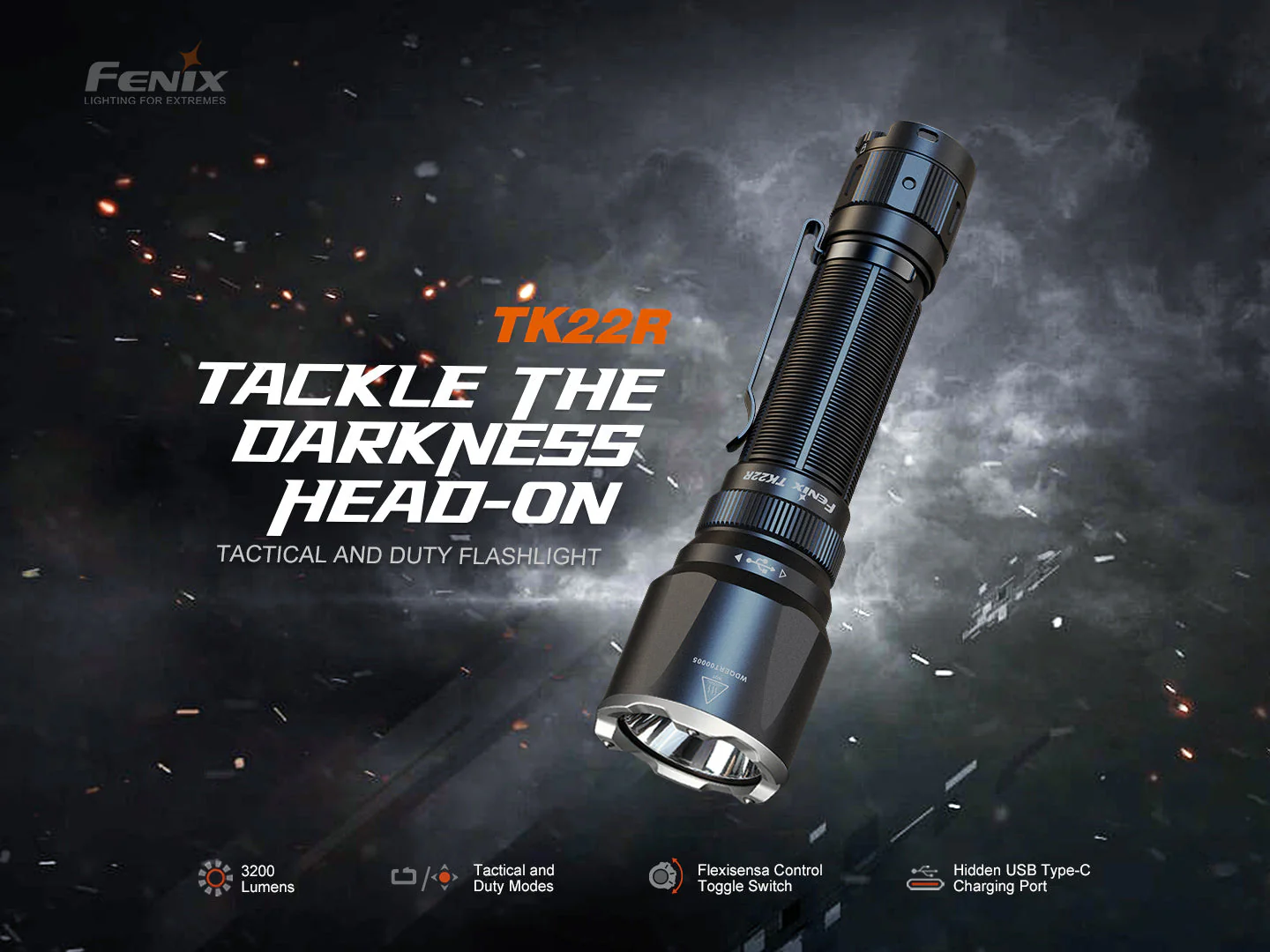 Fenix TK22R Rechargeable Tactical & Duty Flashlight - Image 3