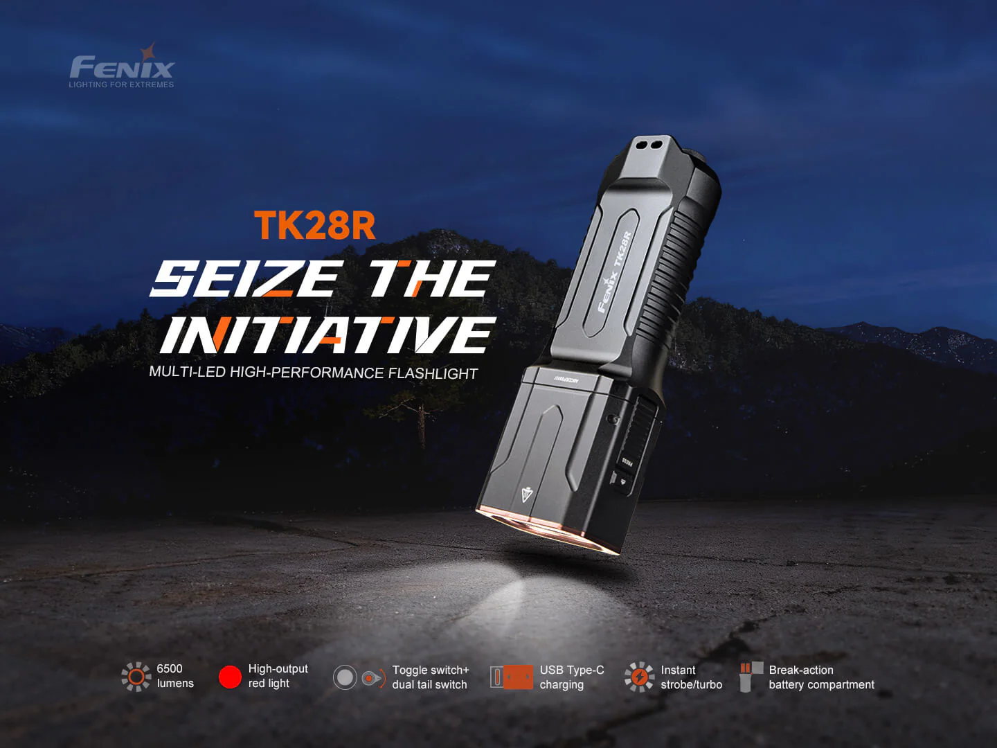 Fenix TK28R Multi-LED High-Performance Flashlight - 6500 Lumens - Image 3