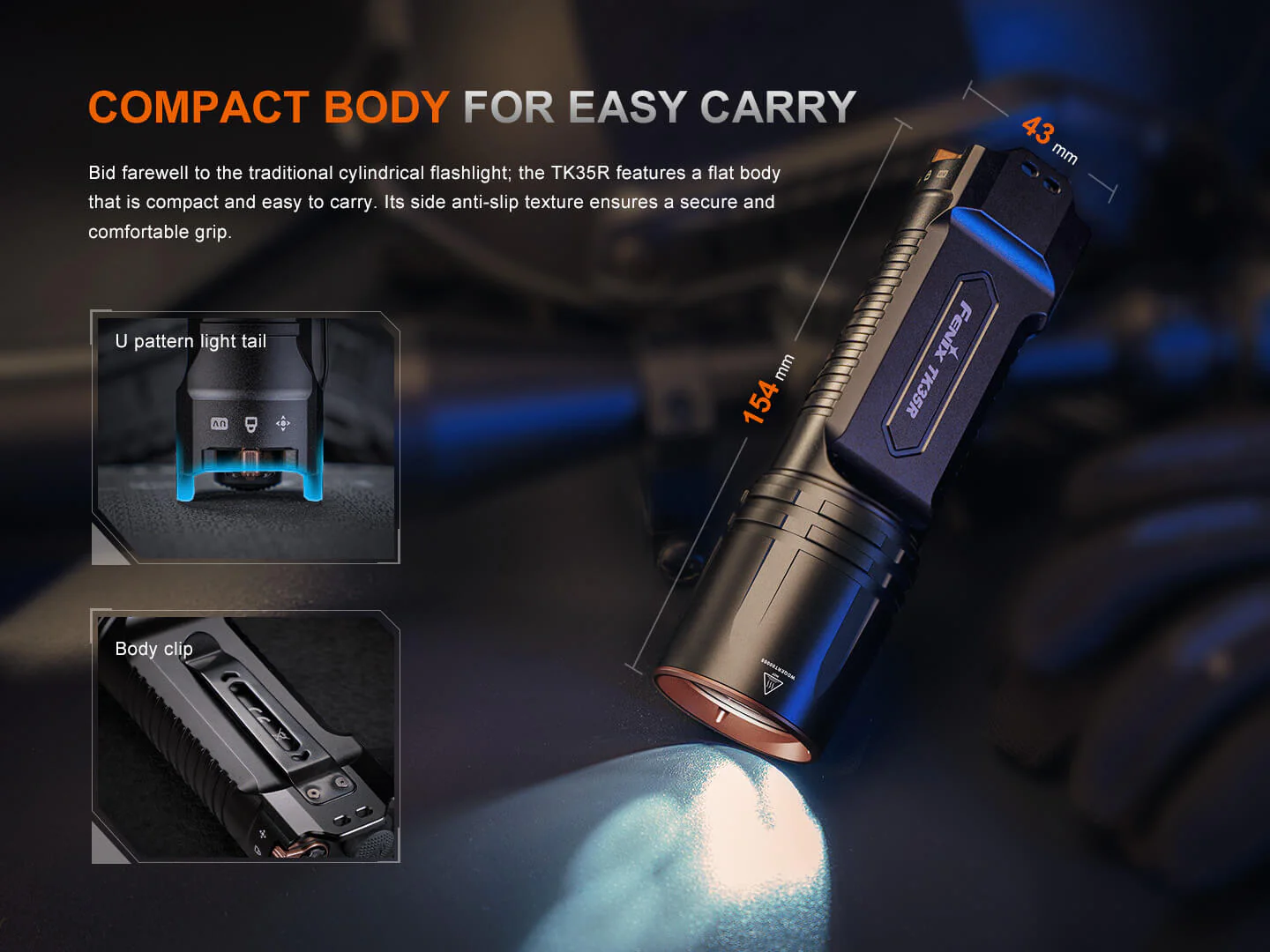 Fenix TK35R UV Light Rechargeable High-Performance Tactical Flashlight - Image 11