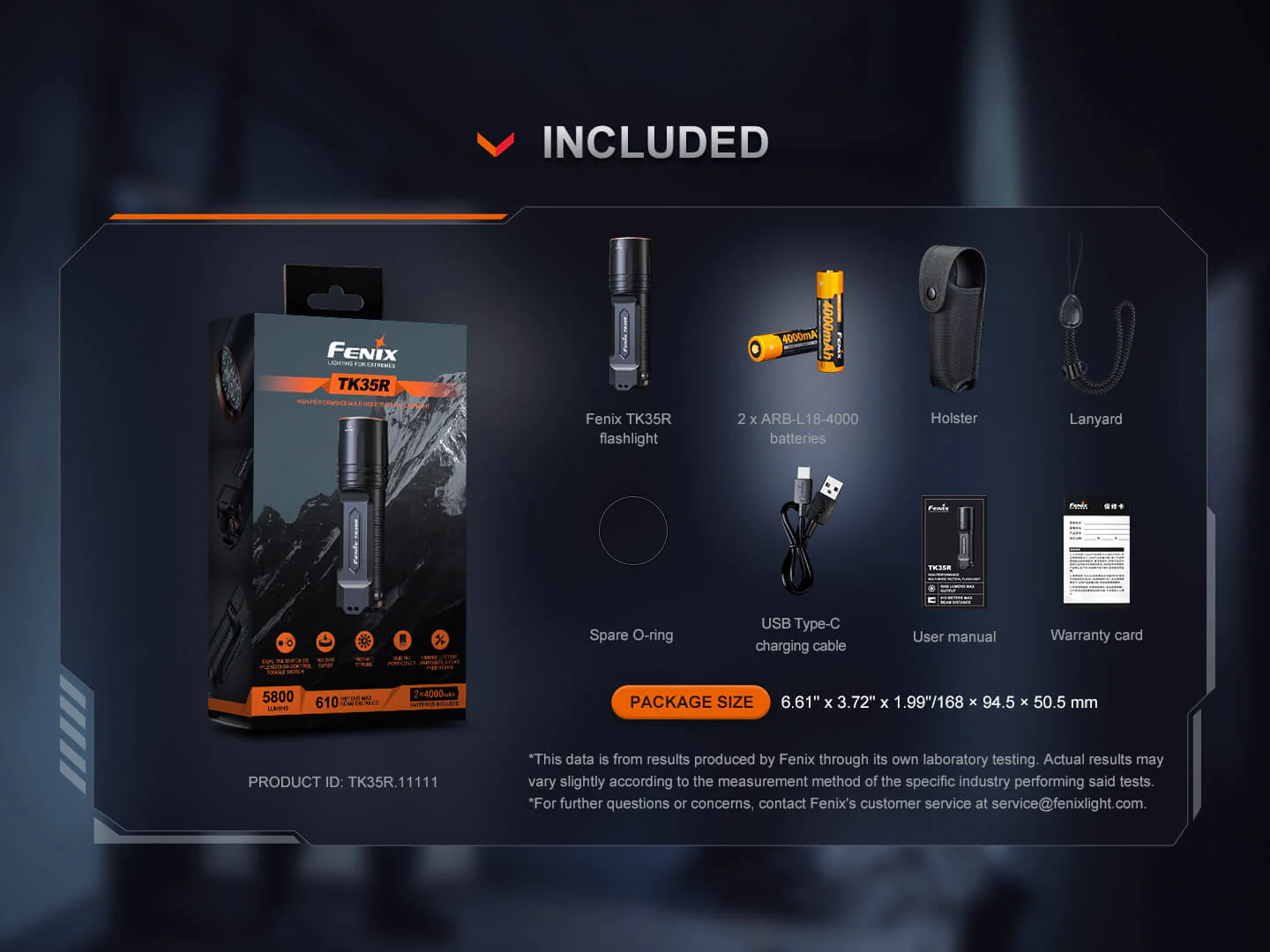 Fenix TK35R UV Light Rechargeable High-Performance Tactical Flashlight - Image 16