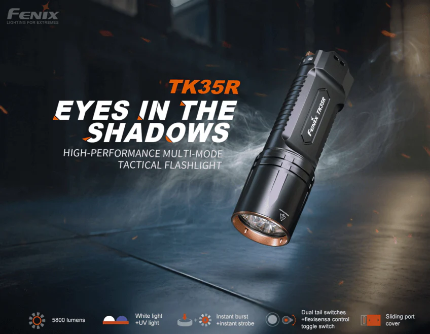 Fenix TK35R UV Light Rechargeable High-Performance Tactical Flashlight - Image 3