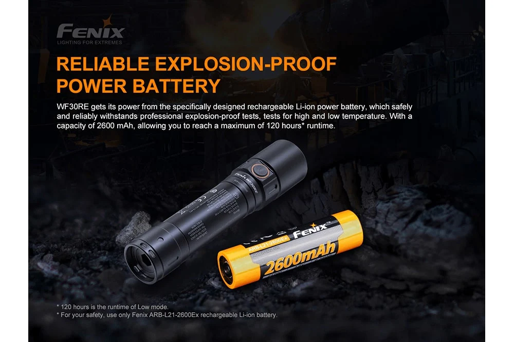 Fenix WF30RE Intrinsically Safe Flashlight - 280 Lumens - Image 11