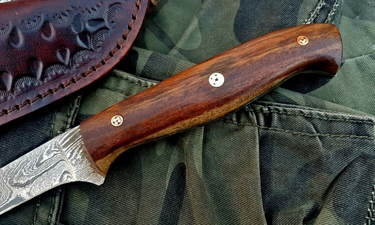 Fish Boning Knife – 8" Damascus Steel with Rosewood Handle - Image 3