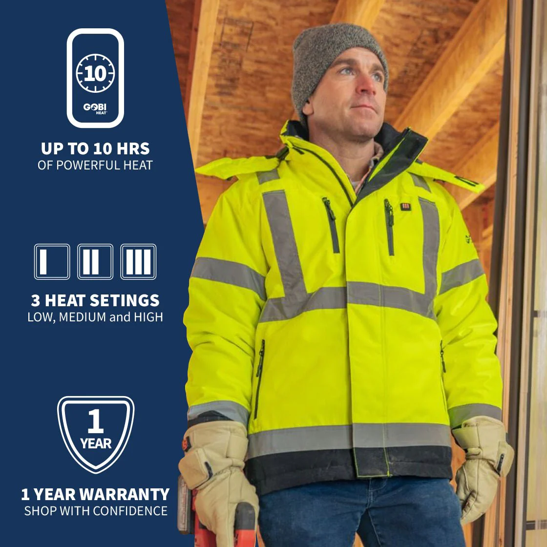 Flash Heated High-Vis Jacket - Image 6