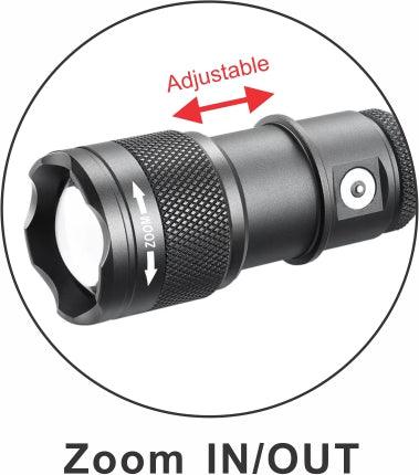 FlexBeam 1200LM Thread-Zoom Hunting Flashlight | 700M Range | Stable on Guns & Bikes - Image 12