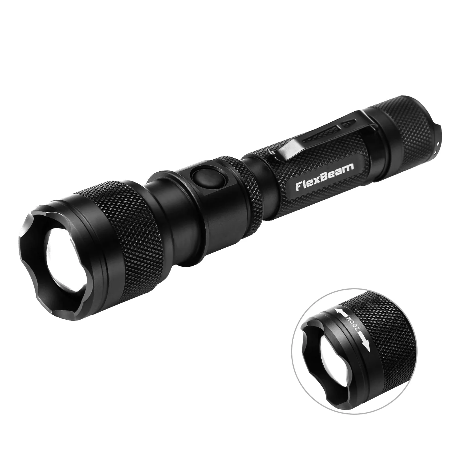FlexBeam 1200LM Thread-Zoom Hunting Flashlight | 700M Range | Stable on Guns & Bikes - Image 2