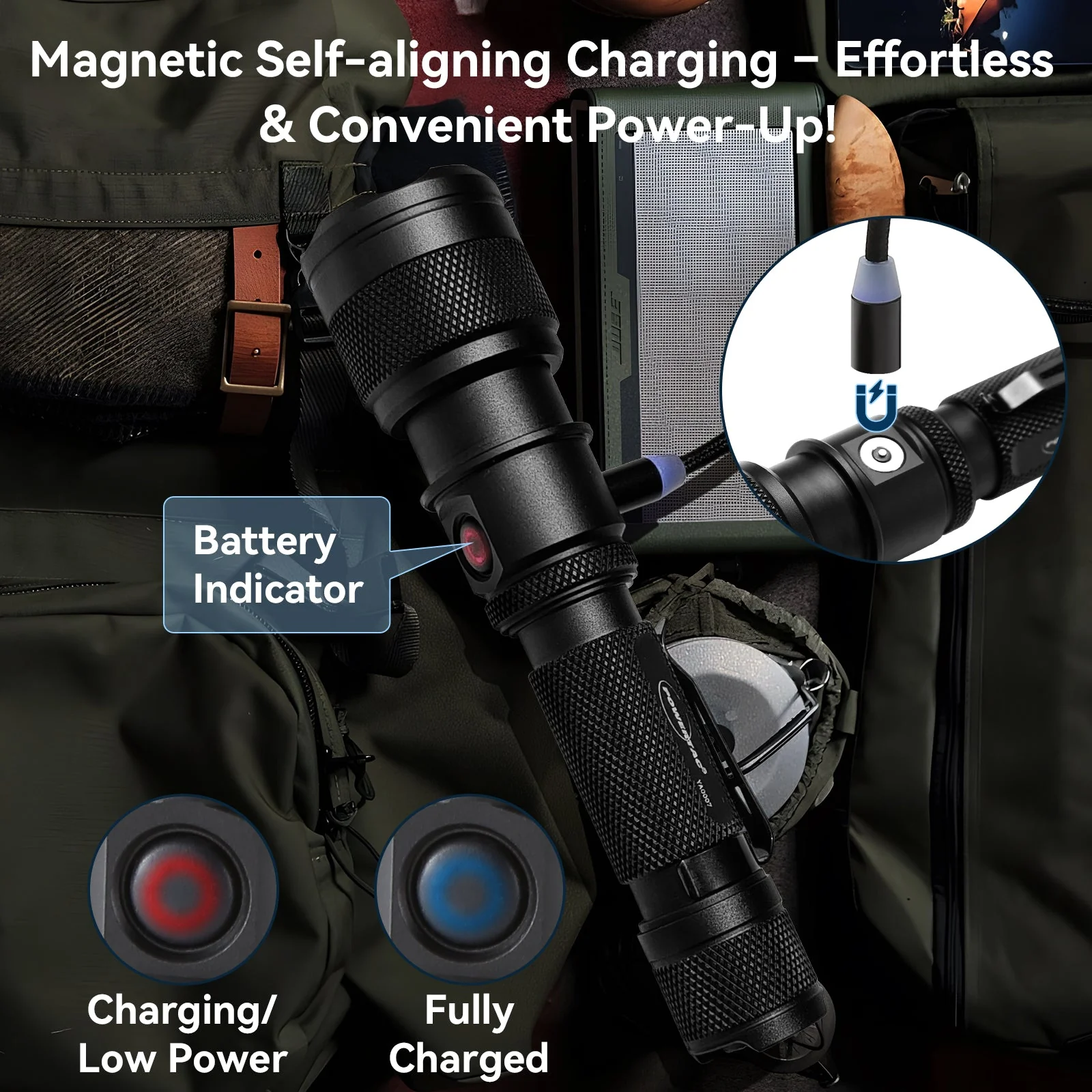 FlexBeam 1200LM Thread-Zoom Hunting Flashlight | 700M Range | Stable on Guns & Bikes - Image 4