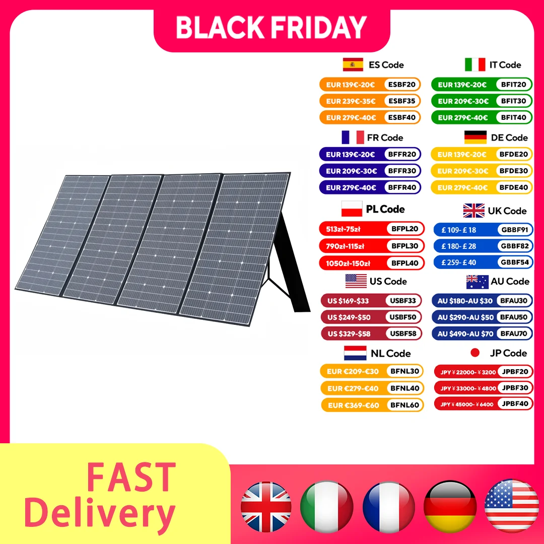 Foldable Solar Panel 400W 200W 140W 100W 60W Charger for Power Station Generator - Image 2