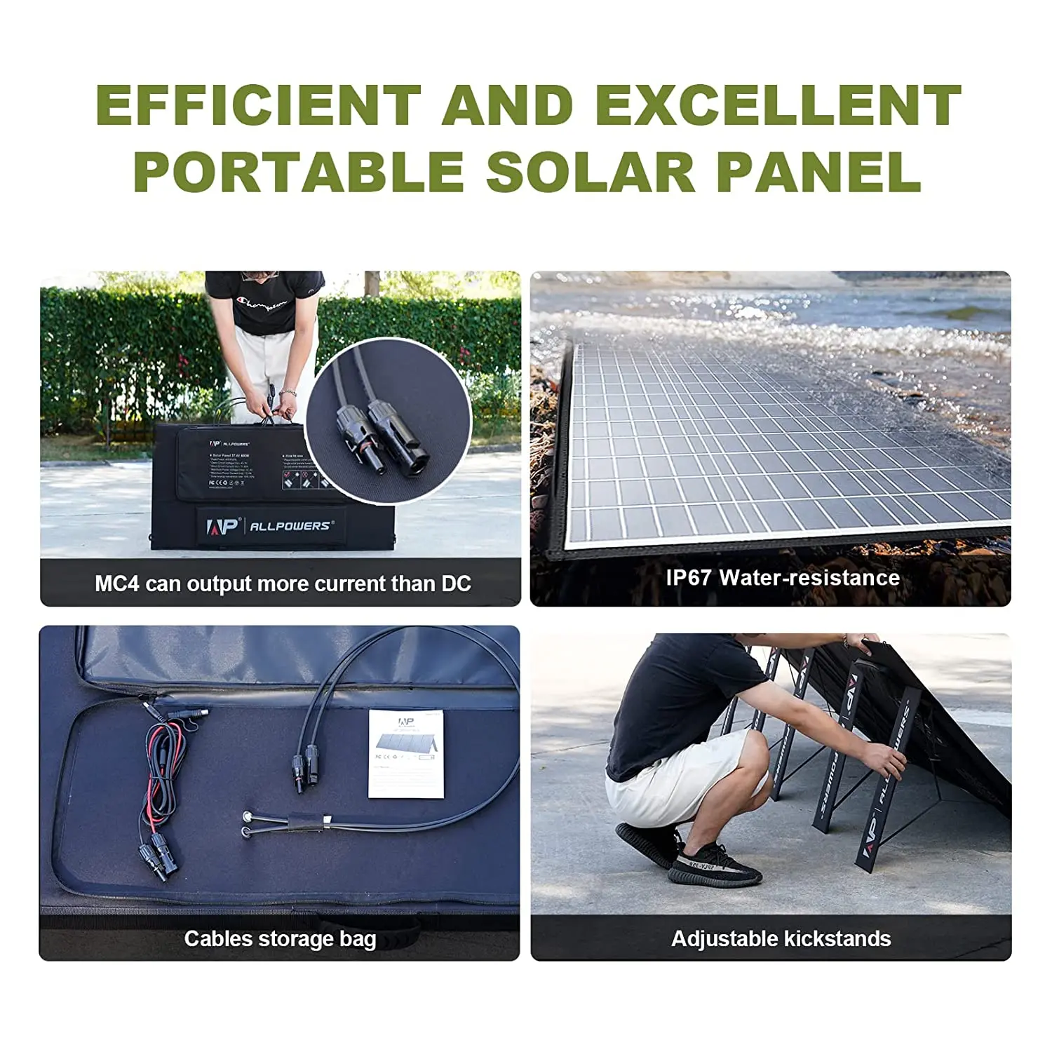 Foldable Solar Panel 400W 200W 140W 100W 60W Charger for Power Station Generator - Image 6