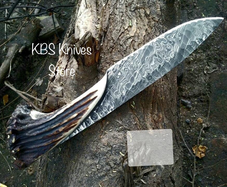 Forged Blade Damascus Hunting Classic Knife - Image 2