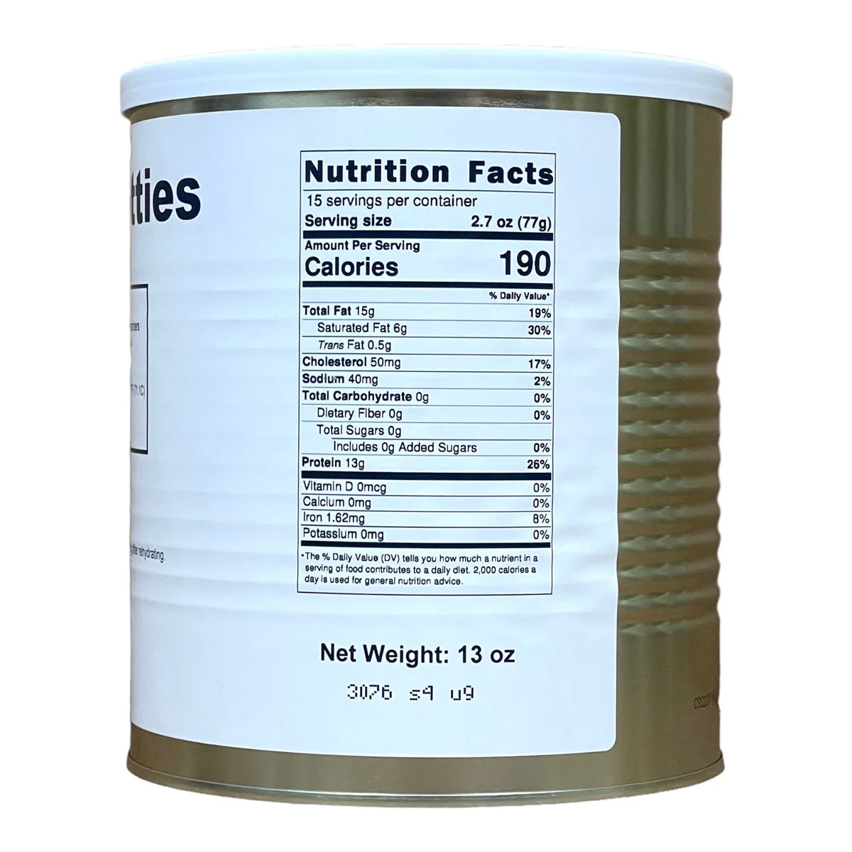 Military Surplus Freeze Dried Hamburger, Ground Beef Patties (13 oz) - Image 3