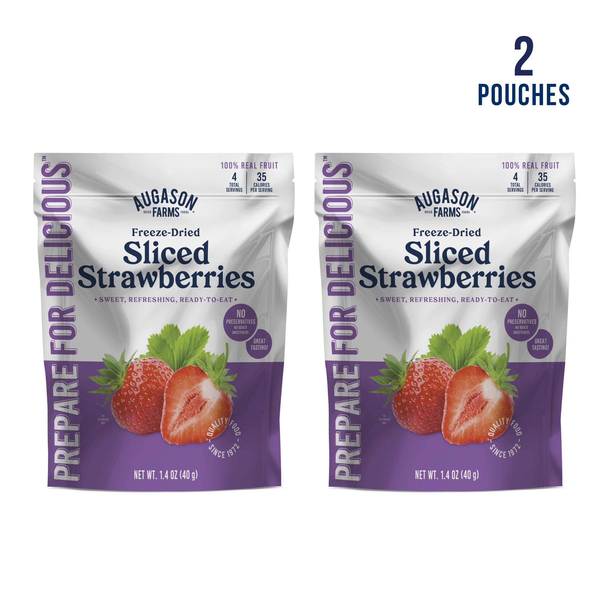 Freeze Dried Sliced Strawberries Pouch, 4 Servings (SC) - Image 6