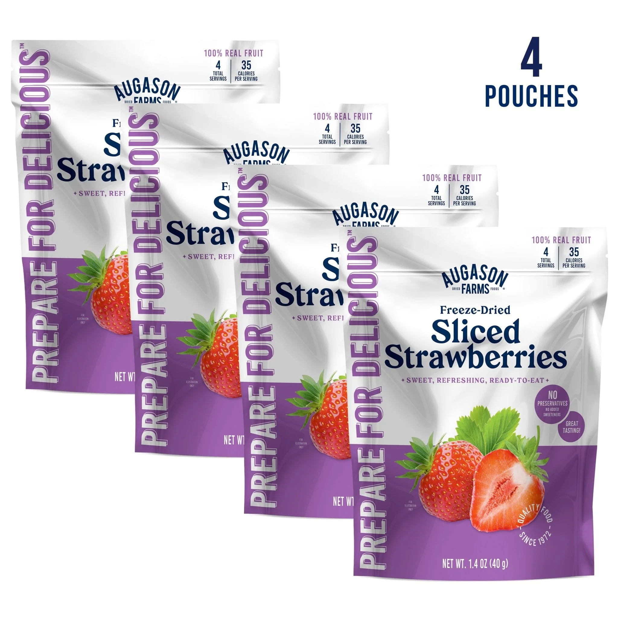 Freeze Dried Sliced Strawberries Pouch, 4 Servings (SC) - Image 7