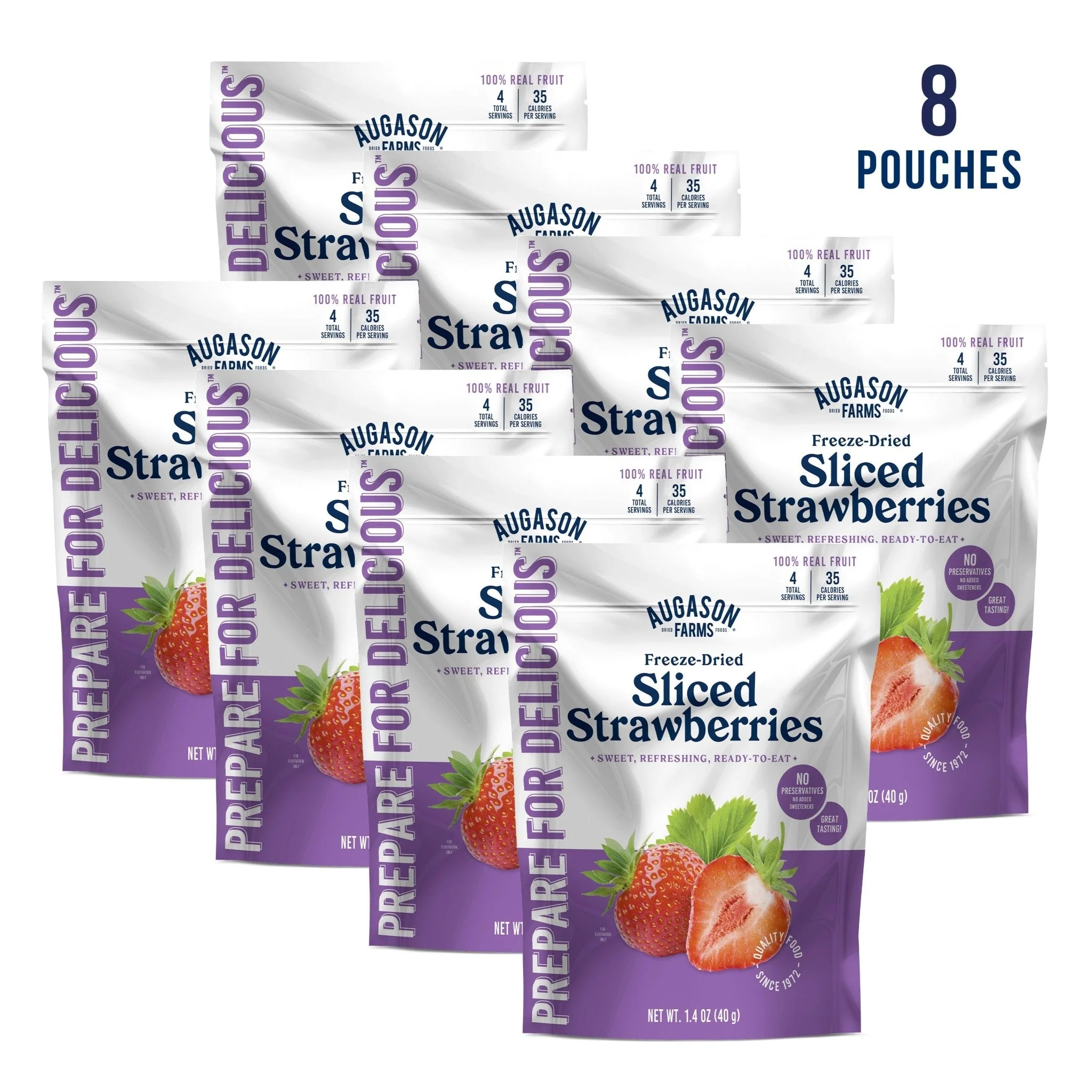 Freeze Dried Sliced Strawberries Pouch, 4 Servings (SC) - Image 8