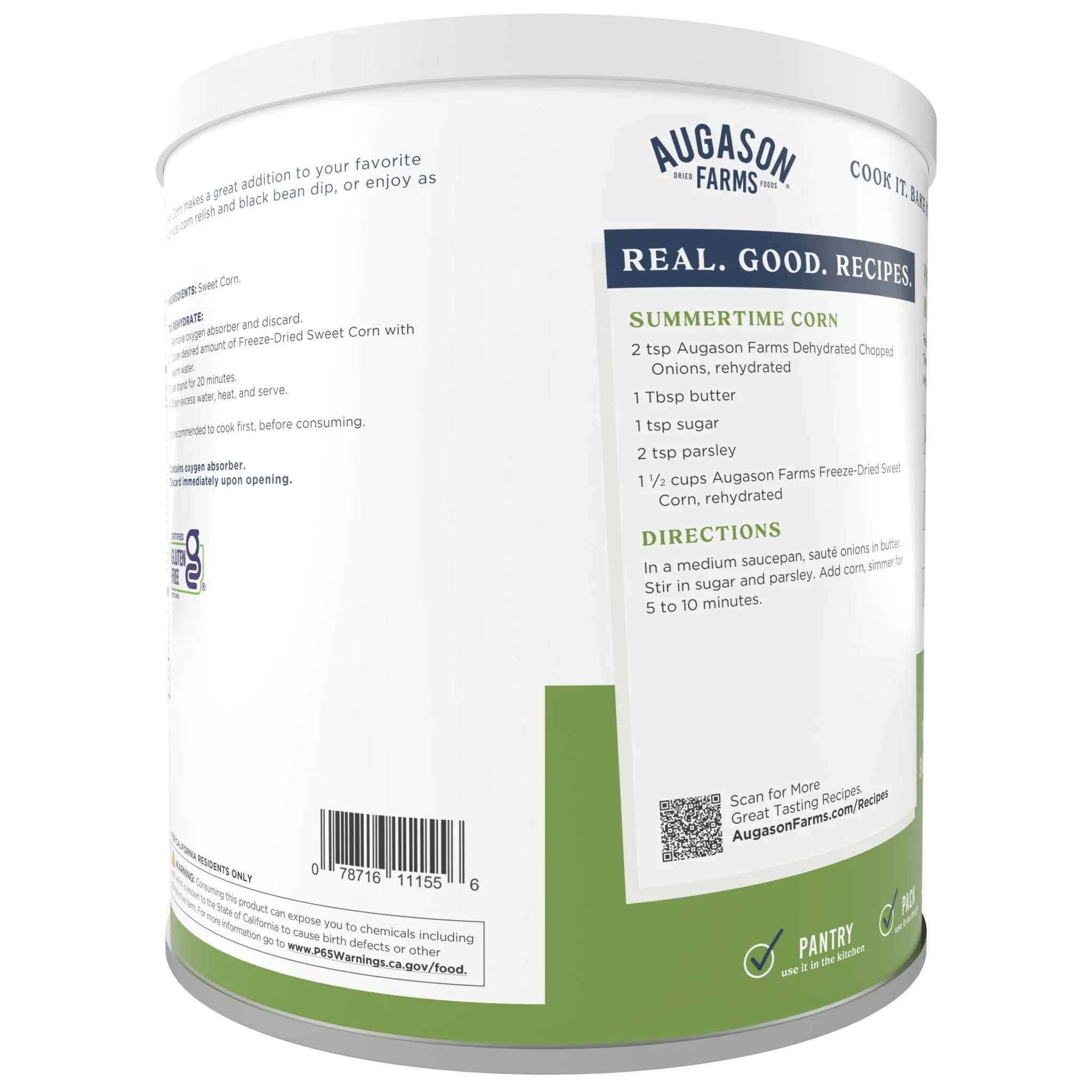 Freeze Dried Sweet Corn Can, 30 Servings - Image 2