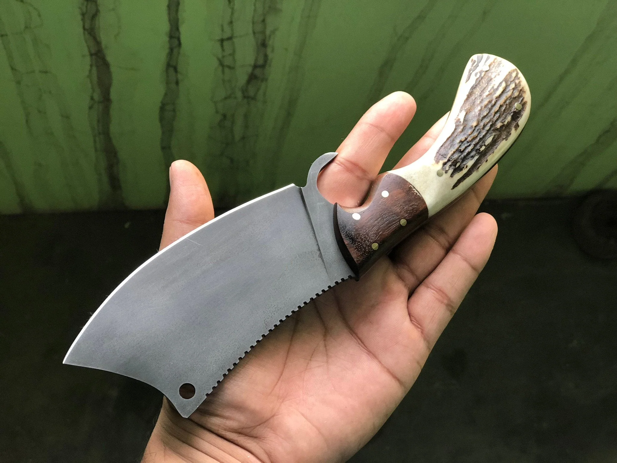 Full Tang Custom Handmade 1095 EDC Cleaver Knife - Image 2