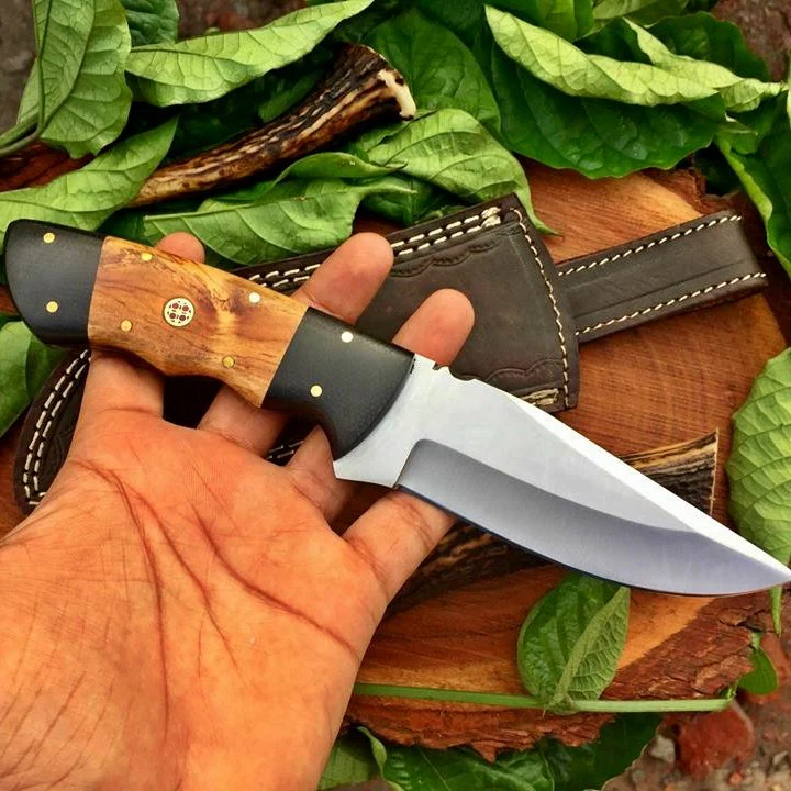 Full Tang Custom Handmade D2 Steel Hunting Camping Knife - Image 2
