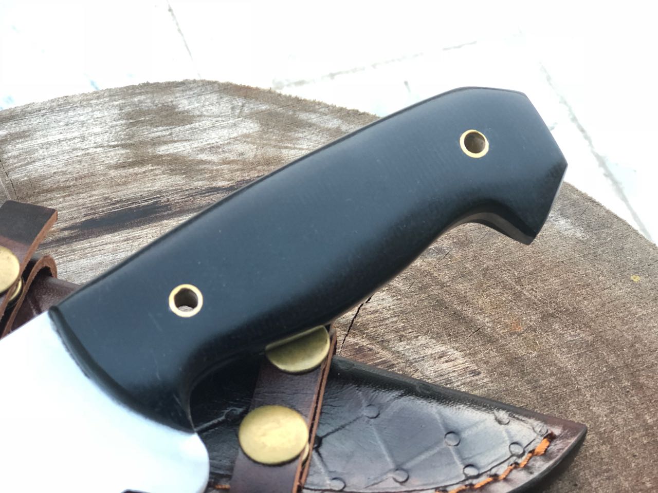 Full Tang Custom Handmade D2 Steel Hunting Camping Knife - Image 3