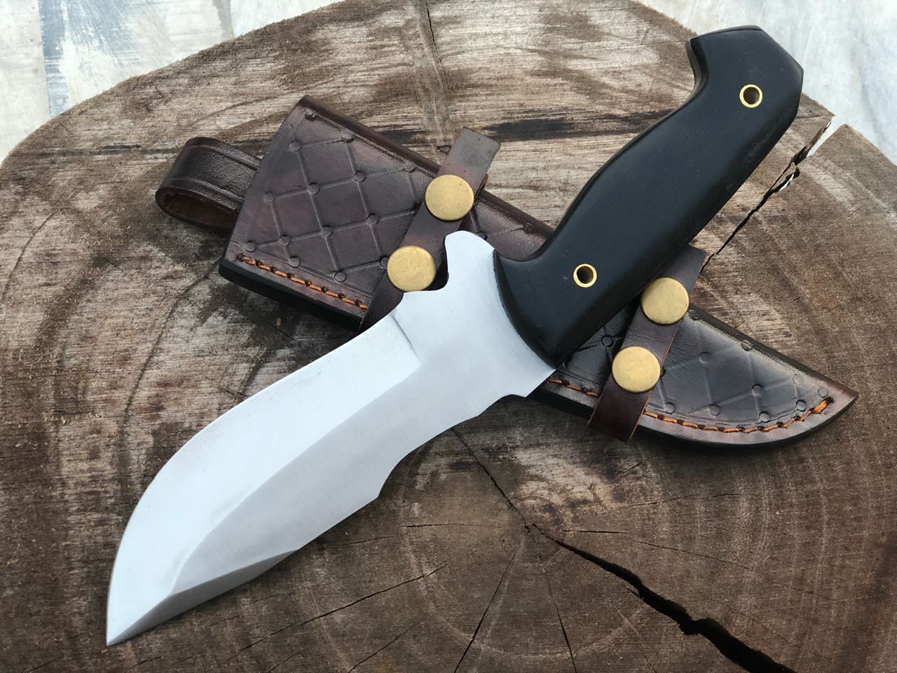 Full Tang Custom Handmade D2 Steel Hunting Camping Knife - Image 4