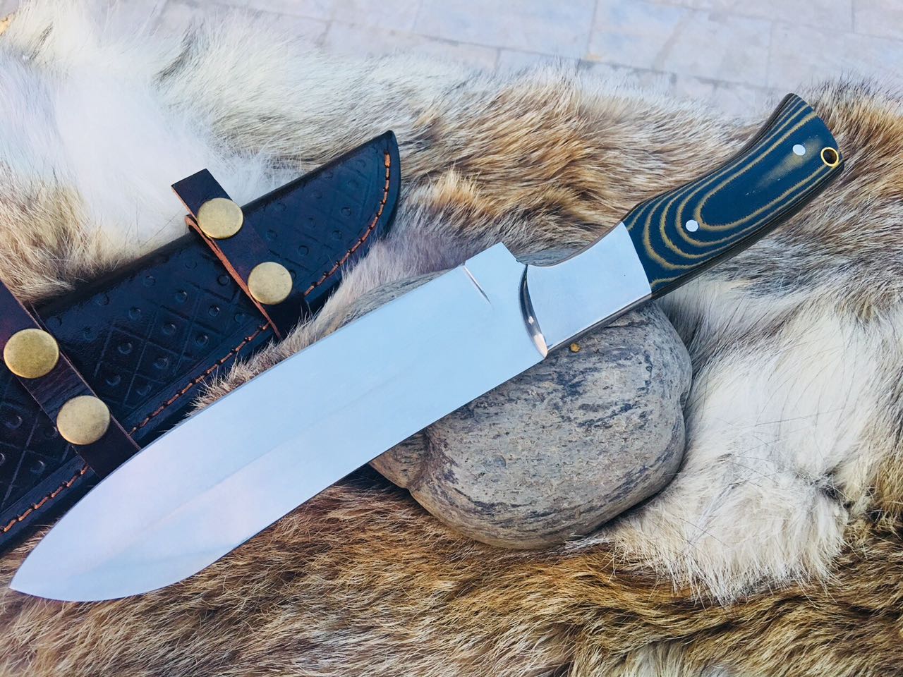 Full Tang Custom Handmade D2 Steel Kitchen Knife - Image 3