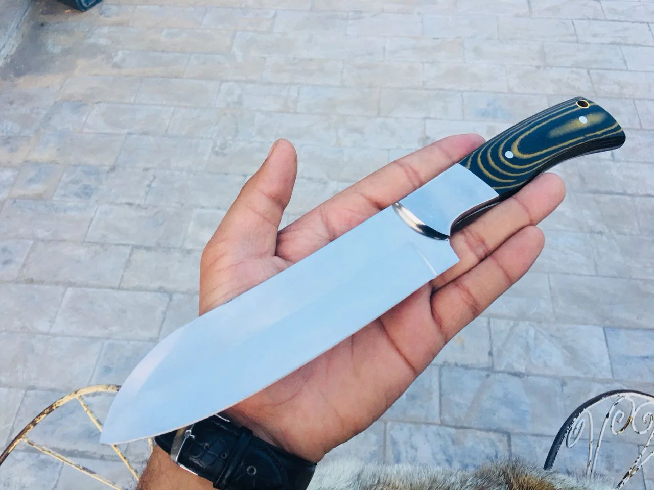 Full Tang Custom Handmade D2 Steel Kitchen Knife - Image 5