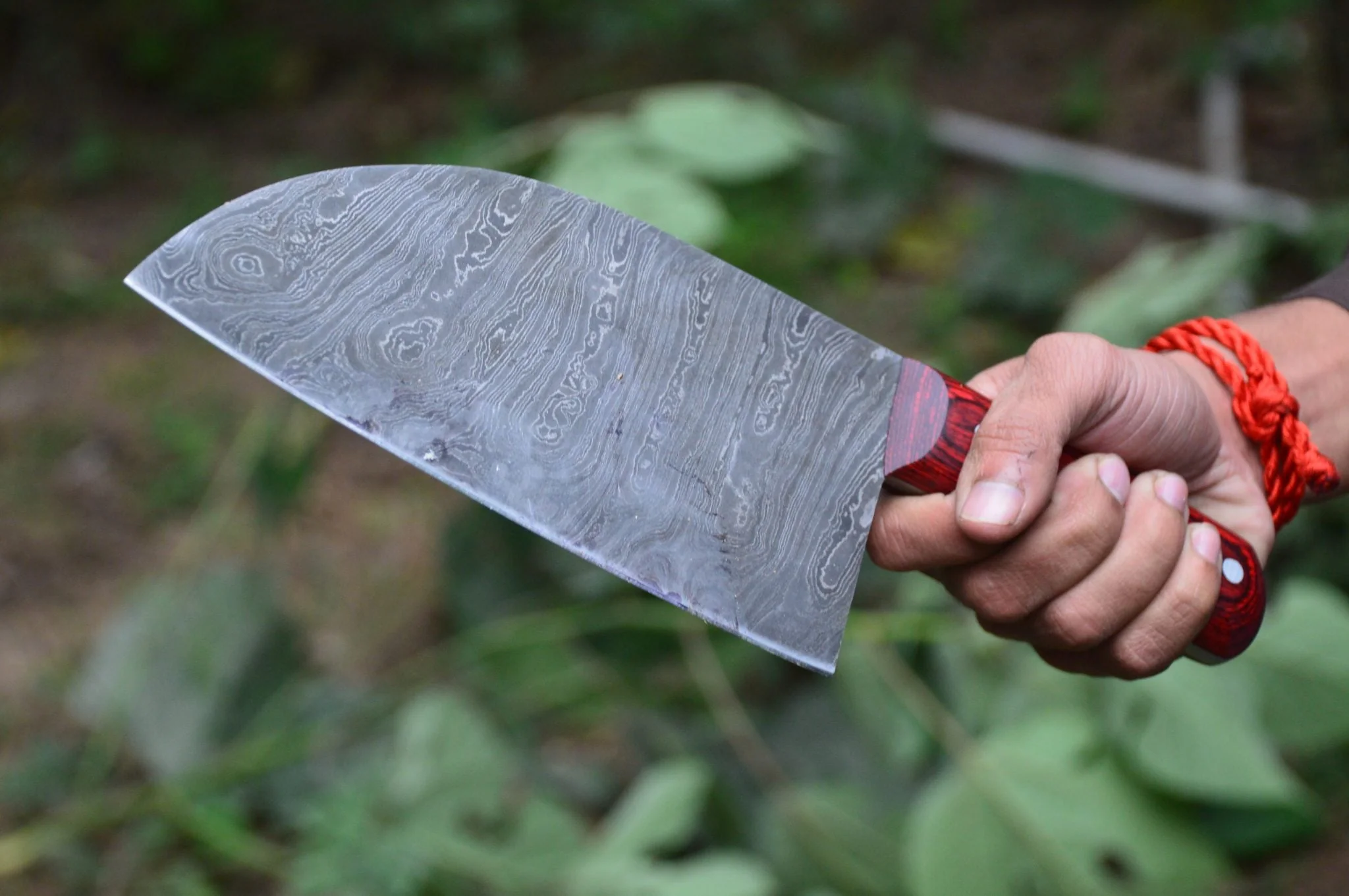 Full Tang Custom Handmade Damascus Steel Chef / Chopper Knife - Image 2