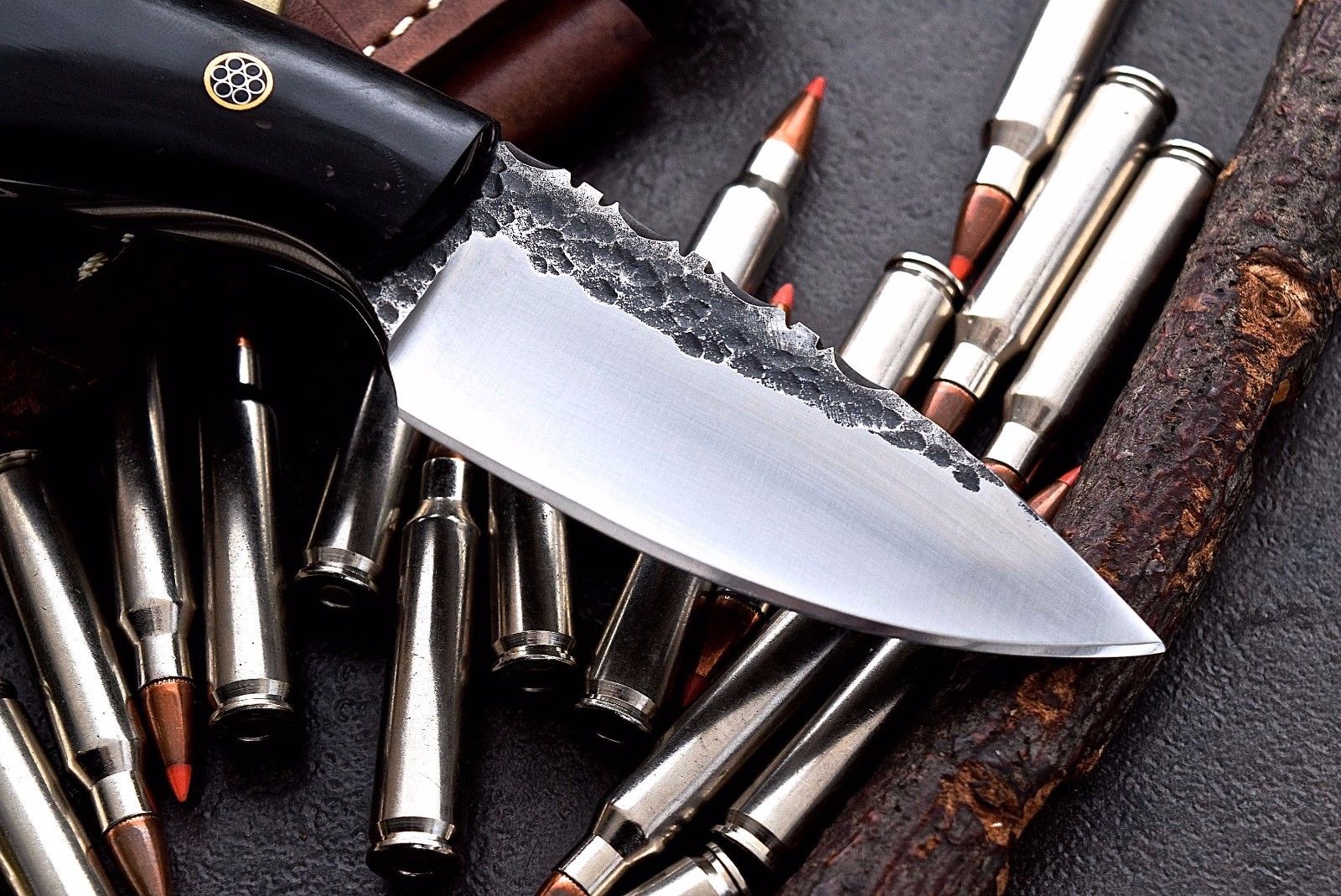 Full Tang Custom Handmade Railroad SpikeHunting Skinning Knife - Image 2