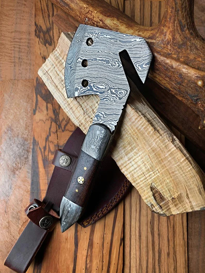 FULL TANG DAMASCUS EDC AXE - Image 2