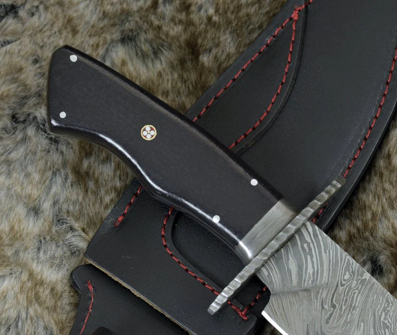FULL TANG DAMASCUS HUNTING BOWIE KNIFE - Image 3
