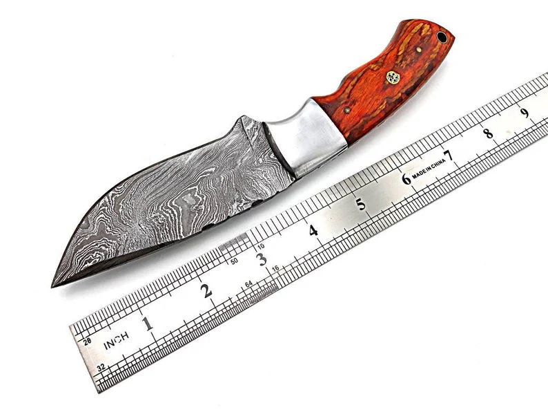 Full Tang Damascus Hunting Knife - Image 2