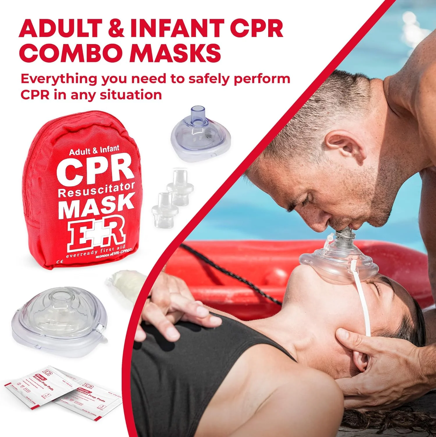 Fully Stocked First Aid Fanny Pack Kit with CPR Masks - 72 Piece Set - Image 3