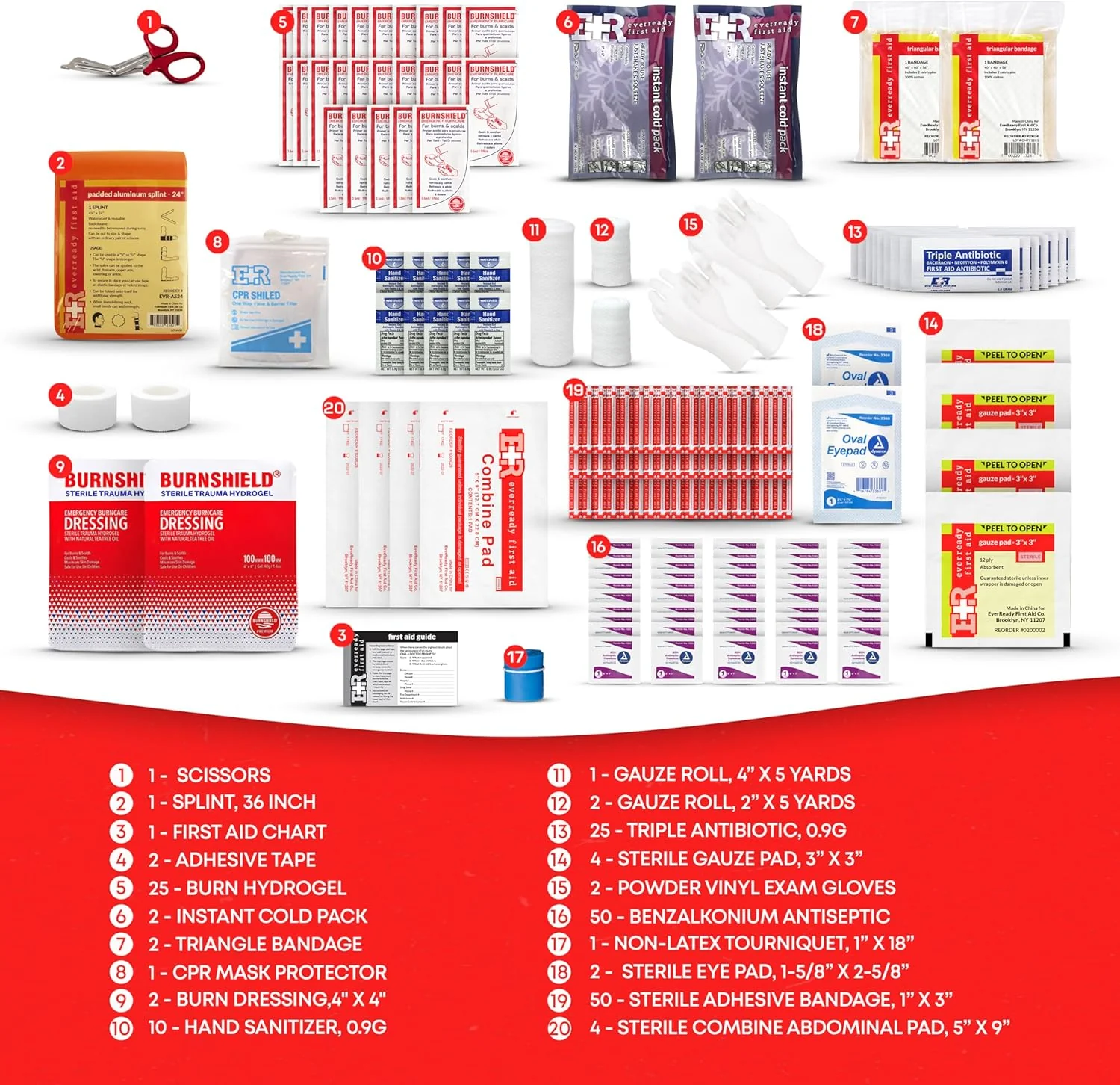 Fully Stocked First Aid Kit - ANSI Class B - Image 2