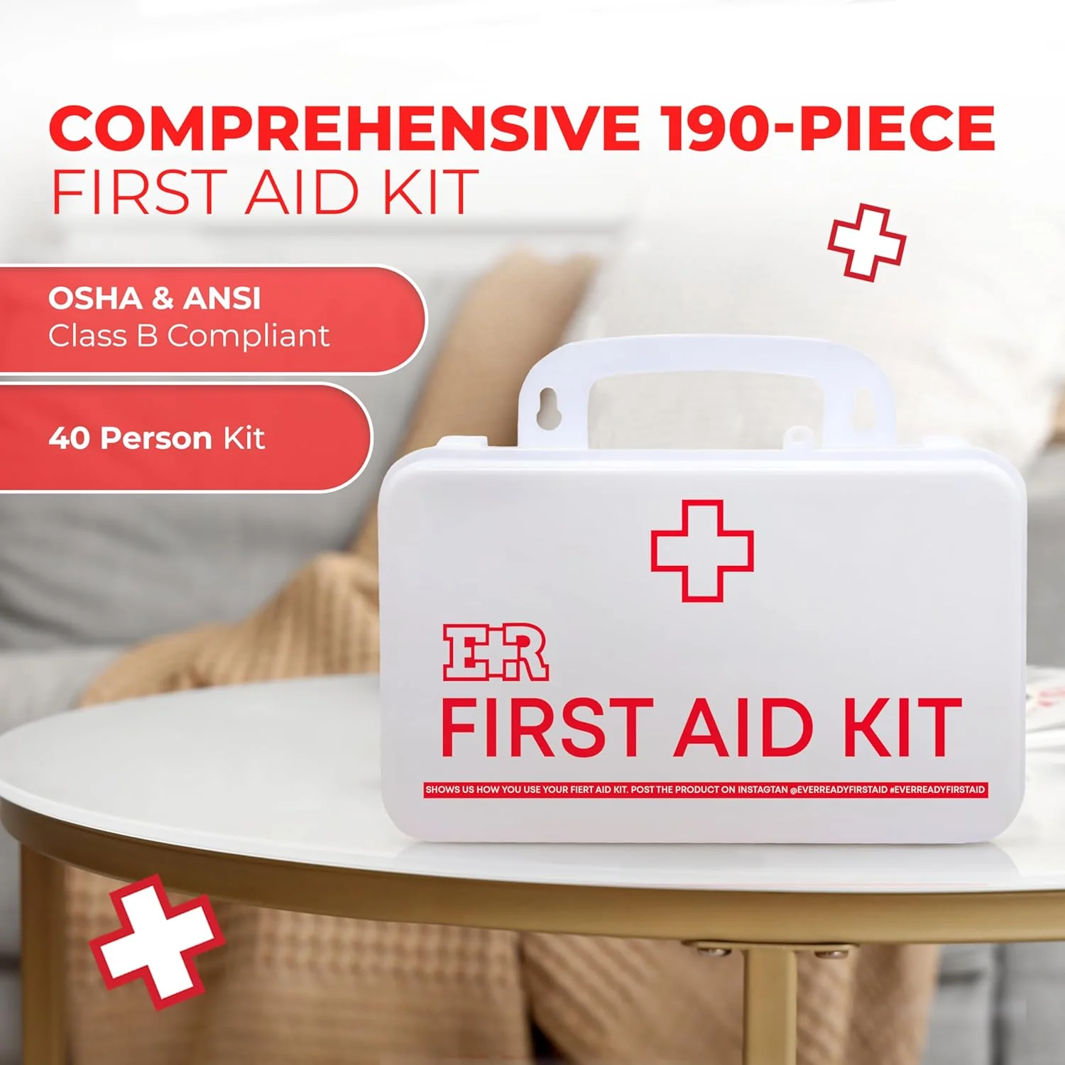 Fully Stocked First Aid Kit - ANSI Class B - Image 4