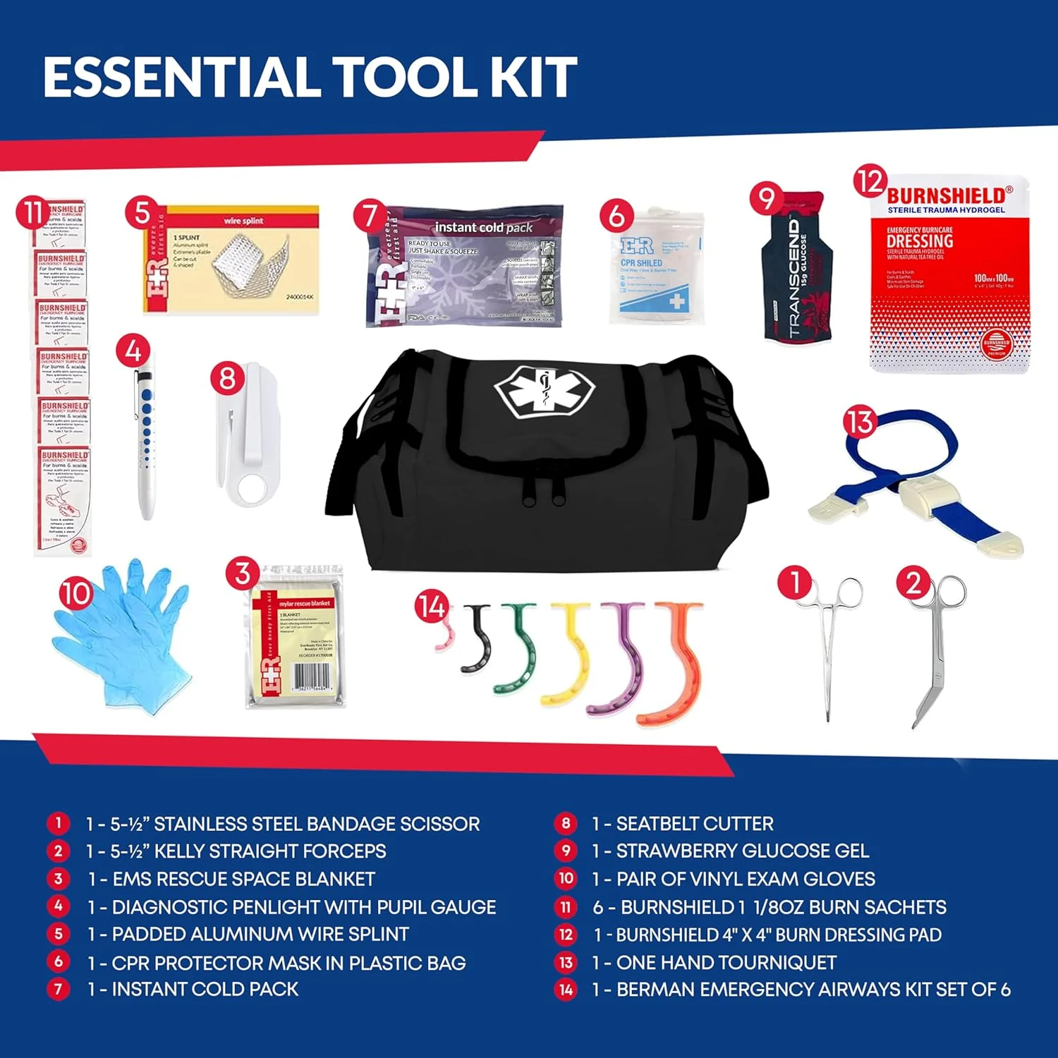 Fully Stocked First Responder Trauma Kit - Image 12